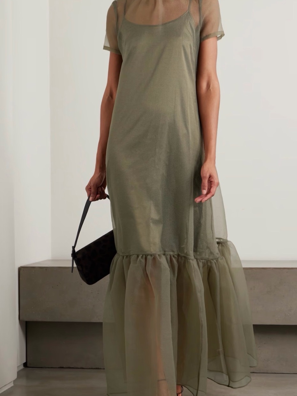 NWT STAUD Calluna Dress - Sage Green